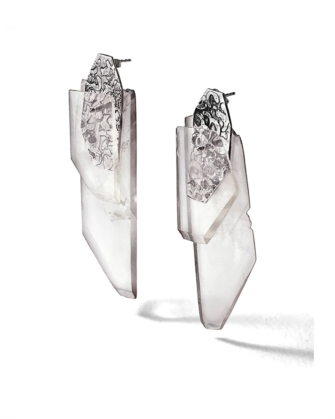 Boucle d'oreilles verre et métal